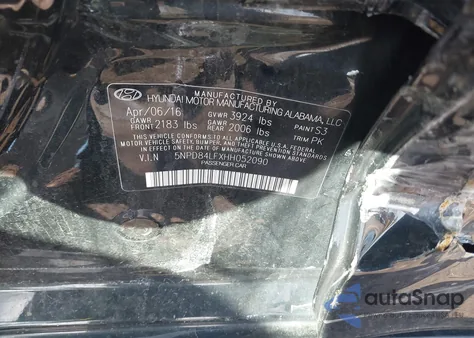 2017 Hyundai Elantra Se z USA, uszkodzony, nr VIN 5NPD84LFXHH052090